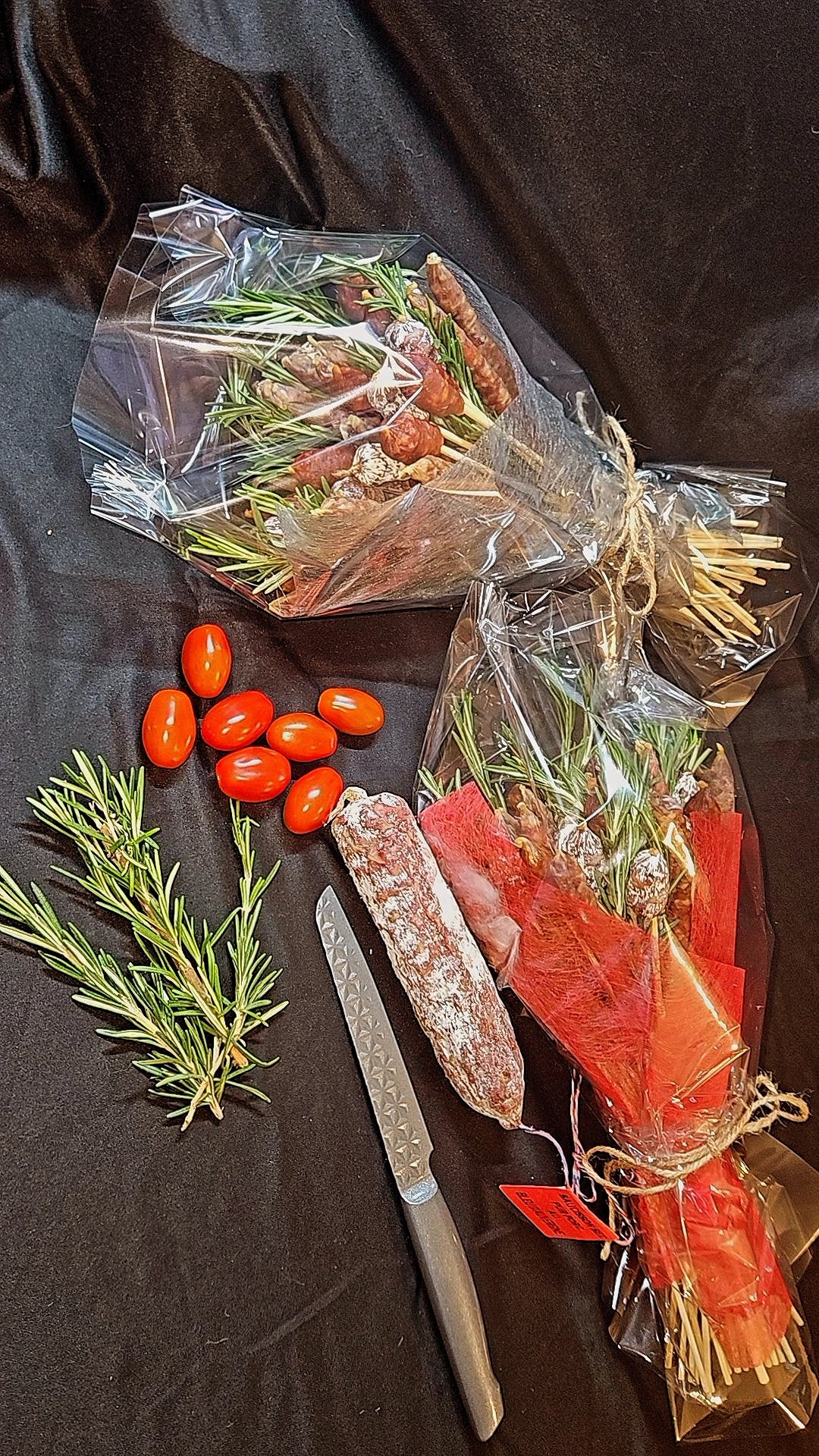 Bouquet de saucissons artisanaux pour cadeau apéritif original