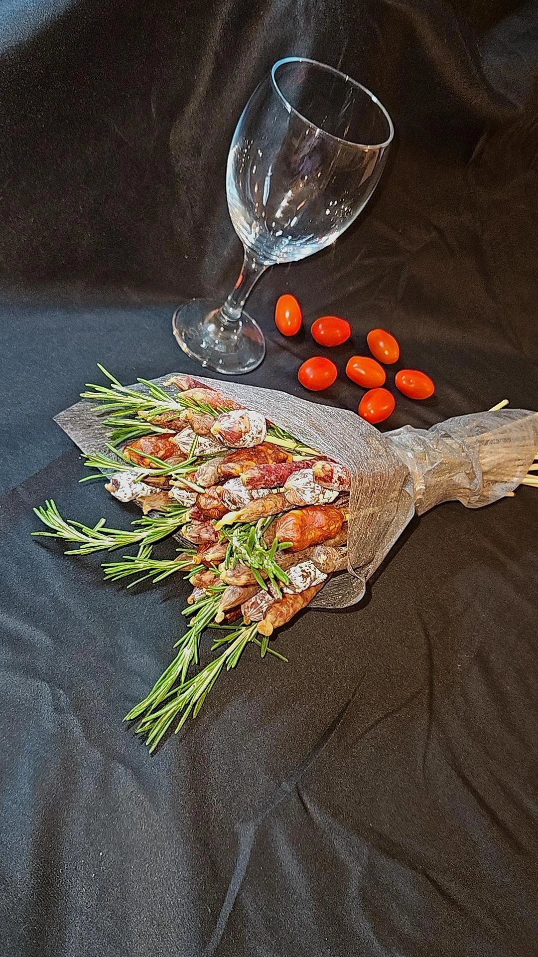 Bouquet de saucissons artisanaux pour cadeau apéritif original