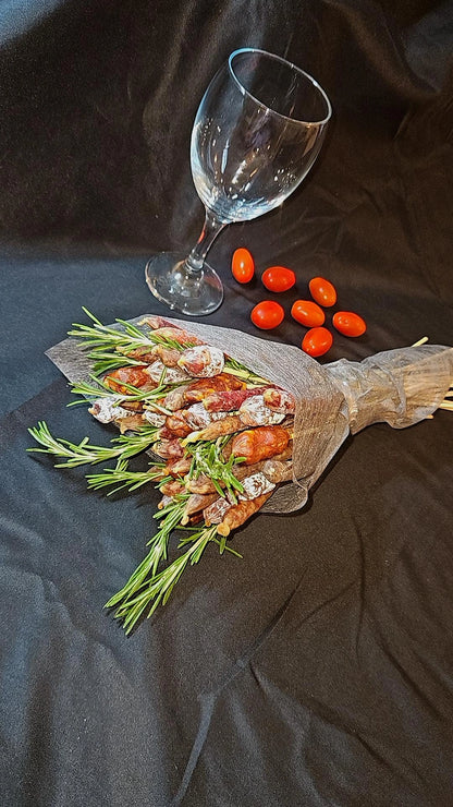 Bouquet de saucissons artisanaux pour cadeau apéritif original