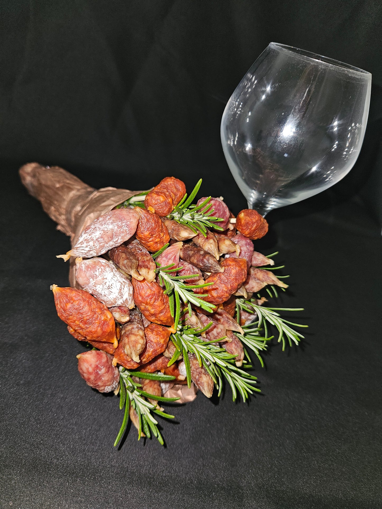 Bouquet de saucissons artisanaux pour cadeau apéritif original