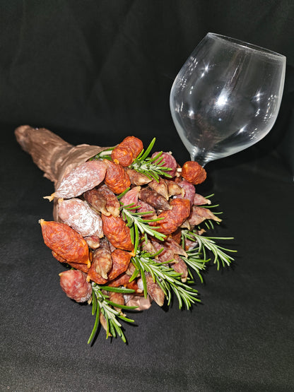 Bouquet de saucissons artisanaux pour cadeau apéritif original