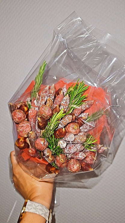 Bouquet de saucissons artisanaux pour cadeau apéritif original